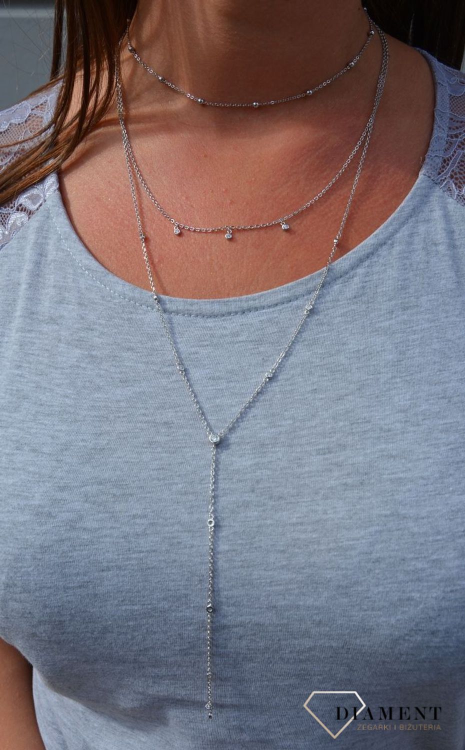 Naszyjnik srebrny potrójny kulki i cyrkonia DIA-NSZ-0069-925 S.jpg